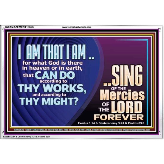 I AM THAT I AM GREAT AND MIGHTY GOD  Bible Verse for Home Acrylic Frame  GWAMAZEMENT10625  