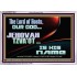 THE LORD OF HOSTS JEHOVAH TZVA'OT IS HIS NAME  Bible Verse for Home Acrylic Frame  GWAMAZEMENT10634  "32X24"