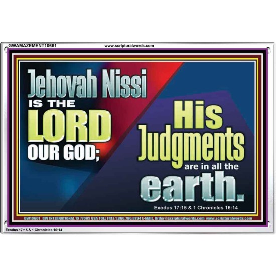 JEHOVAH NISSI IS THE LORD OUR GOD  Sanctuary Wall Acrylic Frame  GWAMAZEMENT10661  