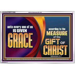 A GIVEN GRACE ACCORDING TO THE MEASURE OF THE GIFT OF CHRIST  Children Room Wall Acrylic Frame  GWAMAZEMENT10669  