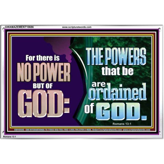 THERE IS NO POWER BUT OF GOD THE POWERS THAT BE ARE ORDAINED OF GOD  Church Acrylic Frame  GWAMAZEMENT10686  