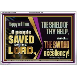 O PEOPLE SAVED BY THE LORD  Children Room Wall Acrylic Frame  GWAMAZEMENT10699  "32X24"