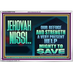 JEHOVAH NISSI A VERY PRESENT HELP  Sanctuary Wall Acrylic Frame  GWAMAZEMENT10709  "32X24"
