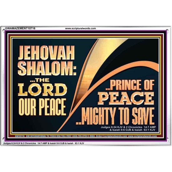 JEHOVAHSHALOM THE LORD OUR PEACE PRINCE OF PEACE  Church Acrylic Frame  GWAMAZEMENT10716  