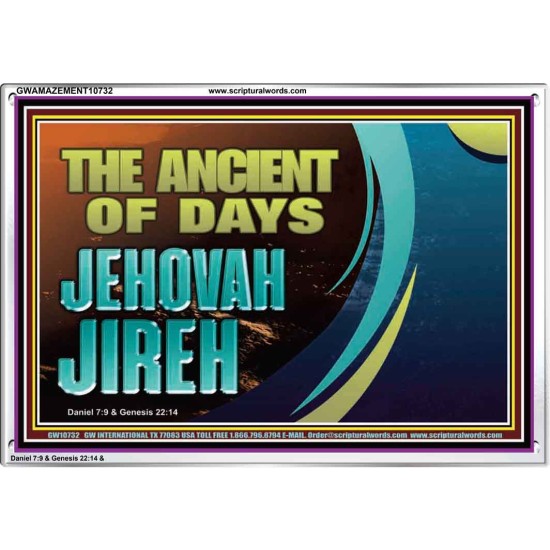 THE ANCIENT OF DAYS JEHOVAH JIREH  Scriptural Décor  GWAMAZEMENT10732  