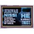 JEHOVAH NISSI OUR GOODNESS FORTRESS HIGH TOWER DELIVERER AND SHIELD  Encouraging Bible Verses Acrylic Frame  GWAMAZEMENT10748  "32X24"
