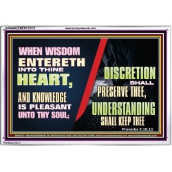 KNOWLEDGE IS PLEASANT UNTO THY SOUL UNDERSTANDING SHALL KEEP THEE  Bible Verse Acrylic Frame  GWAMAZEMENT10772  "32X24"