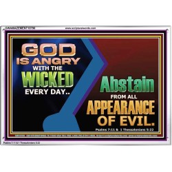 GOD IS ANGRY WITH THE WICKED EVERY DAY  Biblical Paintings Acrylic Frame  GWAMAZEMENT10790  "32X24"