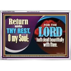 THE LORD HATH DEALT BOUNTIFULLY WITH THEE  Contemporary Christian Art Acrylic Frame  GWAMAZEMENT10792  "32X24"