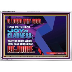 MAKE ME TO HEAR JOY AND GLADNESS  Bible Verse Acrylic Frame  GWAMAZEMENT11737  "32X24"