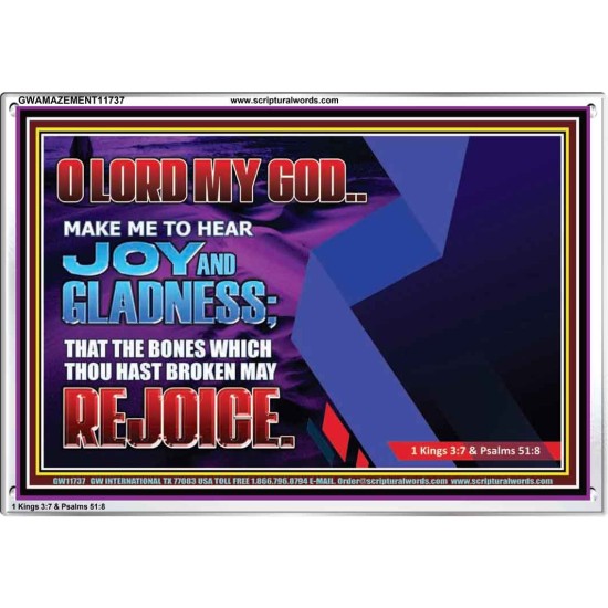 MAKE ME TO HEAR JOY AND GLADNESS  Bible Verse Acrylic Frame  GWAMAZEMENT11737  
