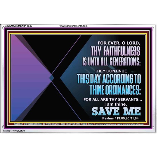 THIS DAY ACCORDING TO THY ORDINANCE O LORD SAVE ME  Children Room Wall Acrylic Frame  GWAMAZEMENT12042  