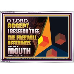 ACCEPT THE FREEWILL OFFERINGS OF MY MOUTH  Bible Verse Acrylic Frame  GWAMAZEMENT12044  