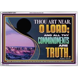 ALL THY COMMANDMENTS ARE TRUTH  Scripture Art Acrylic Frame  GWAMAZEMENT12051  "32X24"