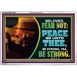 BELOVED BE STRONG YEA BE STRONG  Biblical Art Acrylic Frame  GWAMAZEMENT12062  "32X24"