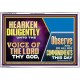 HEARKEN DILIGENTLY UNTO THE VOICE OF THE LORD THY GOD  Custom Wall Scriptural Art  GWAMAZEMENT12126  