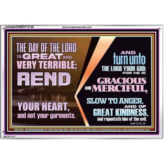 REND YOUR HEART AND NOT YOUR GARMENTS AND TURN BACK TO THE LORD  Custom Inspiration Scriptural Art Acrylic Frame  GWAMAZEMENT12146  