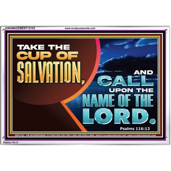 TAKE THE CUP OF SALVATION  Art & Décor Acrylic Frame  GWAMAZEMENT12152  