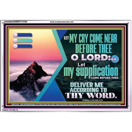 LET MY CRY COME NEAR BEFORE THEE O LORD  Inspirational Bible Verse Acrylic Frame  GWAMAZEMENT12165  