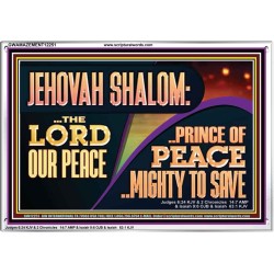 JEHOVAH SHALOM THE LORD OUR PEACE PRINCE OF PEACE  Righteous Living Christian Acrylic Frame  GWAMAZEMENT12251  "32X24"