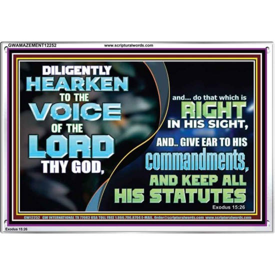 GIVE EAR TO HIS COMMANDMENTS AND KEEP ALL HIS STATUES  Eternal Power Acrylic Frame  GWAMAZEMENT12252  