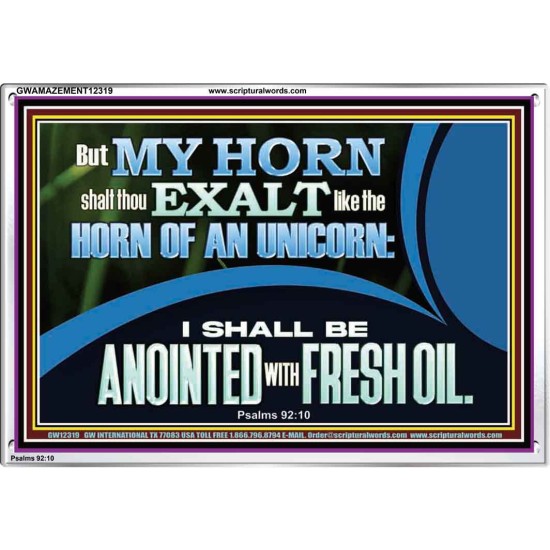 MY HORN SHALT THOU EXALT LIKE THE HORN OF AN UNICORN  Sanctuary Wall Acrylic Frame  GWAMAZEMENT12319  