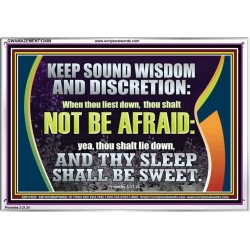 THY SLEEP SHALL BE SWEET  Ultimate Inspirational Wall Art  Acrylic Frame  GWAMAZEMENT12409  "32X24"