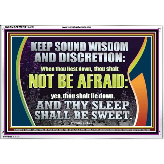 THY SLEEP SHALL BE SWEET  Ultimate Inspirational Wall Art  Acrylic Frame  GWAMAZEMENT12409  