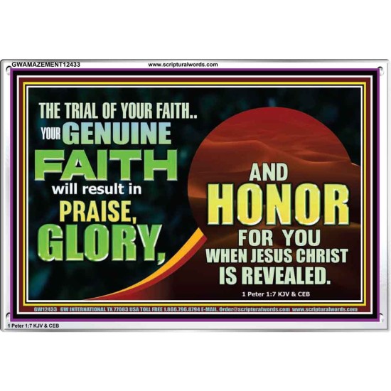 YOUR GENUINE FAITH WILL RESULT IN PRAISE GLORY AND HONOR  Children Room  GWAMAZEMENT12433  