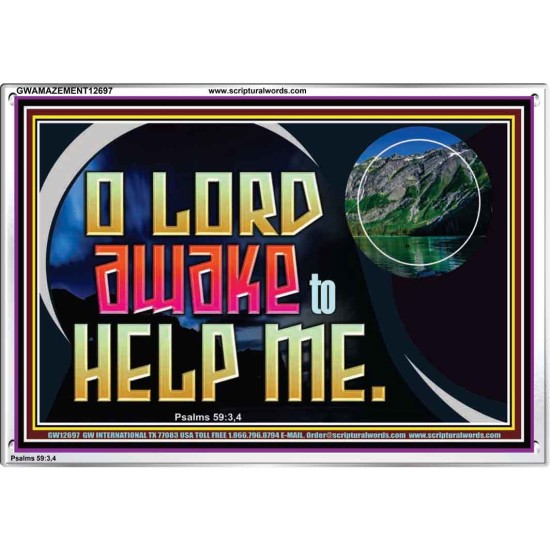 O LORD AWAKE TO HELP ME  Scriptures Décor Wall Art  GWAMAZEMENT12697  