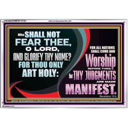 ALL NATIONS SHALL COME AND WORSHIP BEFORE THEE  Christian Acrylic Frame Art  GWAMAZEMENT12701  
