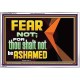 FEAR NOT FOR THOU SHALT NOT BE ASHAMED  Scriptural Acrylic Frame Signs  GWAMAZEMENT12710  