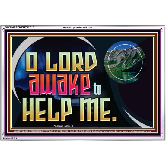 O LORD AWAKE TO HELP ME  Christian Quote Acrylic Frame  GWAMAZEMENT12718  