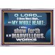 SHEW FORTH ALL THY MARVELLOUS WORKS  Bible Verse Acrylic Frame  GWAMAZEMENT12948  