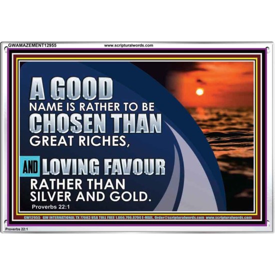 LOVING FAVOUR RATHER THAN SILVER AND GOLD  Christian Wall Décor  GWAMAZEMENT12955  