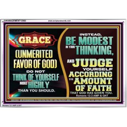 GRACE UNMERITED FAVOR OF GOD  Bible Scriptures on Love Acrylic Frame  GWAMAZEMENT12963  "32X24"