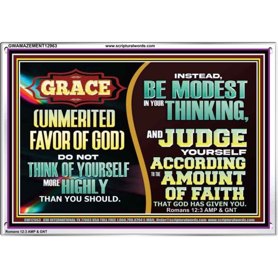 GRACE UNMERITED FAVOR OF GOD  Bible Scriptures on Love Acrylic Frame  GWAMAZEMENT12963  