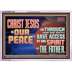 CHRIST JESUS IS OUR PEACE  Christian Paintings Acrylic Frame  GWAMAZEMENT12967  "32X24"