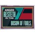 ANGER RESTETH IN THE BOSOM OF FOOLS  Scripture Art Prints  GWAMAZEMENT12973  "32X24"