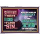 SUFFER NOT THY MOUTH TO CAUSE THY FLESH TO SIN  Bible Verse Acrylic Frame  GWAMAZEMENT12976  
