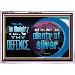 THE ALMIGHTY SHALL BE THY DEFENCE  Religious Art Acrylic Frame  GWAMAZEMENT12979  "32X24"