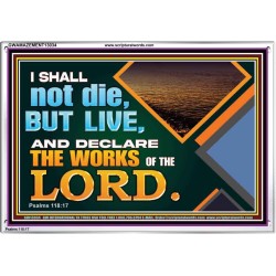 I SHALL NOT DIE BUT LIVE AND DECLARE THE WORKS OF THE LORD  Eternal Power Acrylic Frame  GWAMAZEMENT13034  "32X24"