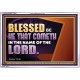 BLESSED BE HE THAT COMETH IN THE NAME OF THE LORD  Ultimate Inspirational Wall Art Acrylic Frame  GWAMAZEMENT13038  