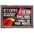 IF THE SON THEREFORE SHALL MAKE YOU FREE  Ultimate Inspirational Wall Art Acrylic Frame  GWAMAZEMENT13066  "32X24"