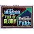 JOY UNSPEAKABLE AND FULL OF GLORY THE OBEDIENCE OF FAITH  Christian Paintings Acrylic Frame  GWAMAZEMENT13130  "32X24"