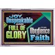 JOY UNSPEAKABLE AND FULL OF GLORY THE OBEDIENCE OF FAITH  Christian Paintings Acrylic Frame  GWAMAZEMENT13130  
