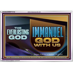 THE EVERLASTING GOD IMMANUEL..GOD WITH US  Contemporary Christian Wall Art Acrylic Frame  GWAMAZEMENT13134  "32X24"