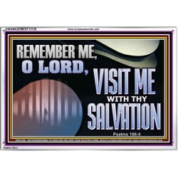 VISIT ME O LORD WITH THY SALVATION  Glass Acrylic Frame Scripture Art  GWAMAZEMENT13136  "32X24"