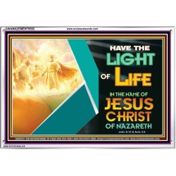 THE LIGHT OF LIFE OUR LORD JESUS CHRIST  Righteous Living Christian Acrylic Frame  GWAMAZEMENT9552  "32X24"