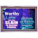 WORTHY WORTHY WORTHY IS THE LAMB UPON THE THRONE  Church Acrylic Frame  GWAMAZEMENT9554  